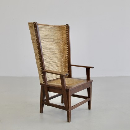 ARTS & CRAFTS Highback Chair designed by Chris Wegerif, c1905