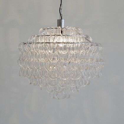 Chandelier by Angelo MANGIAROTTI for Vetreria VISTOSI