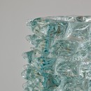 Handblown MURANO Glass Vase, Italy (light green spikes)