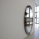 Large Floor Mirror with glass Console by CRISTAL ART, Torino, c1956