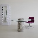 Original Round Dining Table by Angelo MANGIAROTTI for Sorgente dei Mobili, 1975.